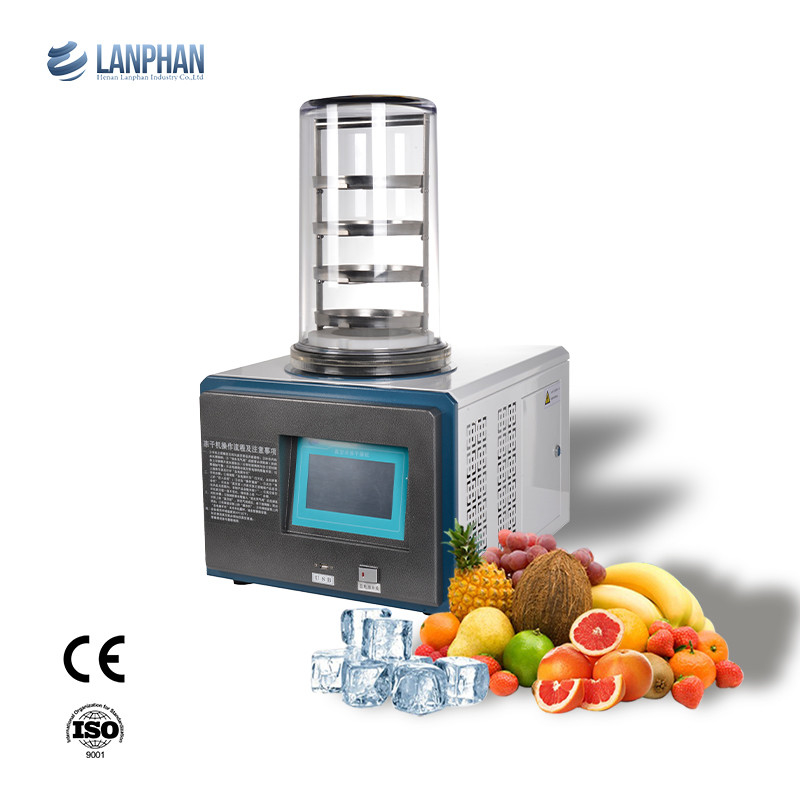 0.1m2 3-4kg Μίνι εργαστηριακό στεγνωτήρα κατάψυξης Lyophilizer στεγνωτήρα κατάψυξης μηχανή με αντλία κενού