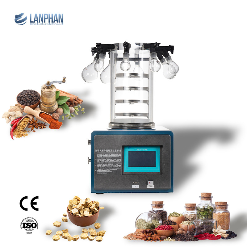 0.1m2 3-4kg Μίνι εργαστηριακό στεγνωτήρα κατάψυξης Lyophilizer στεγνωτήρα κατάψυξης μηχανή με αντλία κενού