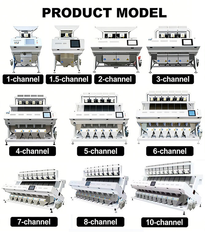 Μονή διαλογής χρωμάτων για το σκουλήκι της ψωμιού Διαλογή ρυζιού Οπτική μηχανή διαλογής ρυζιού