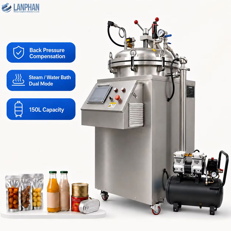 75L/100L/150L Κάν κατσαρόλες Retort Sterilizer Μικρή μηχανή Retort στη βιομηχανία τροφίμων