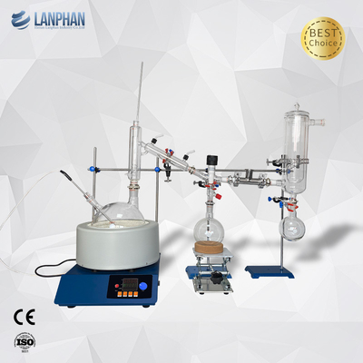 Εξάρτηση 5L κλασματικής απόσταξης εργαστηριακών κενή σύντομη πορειών