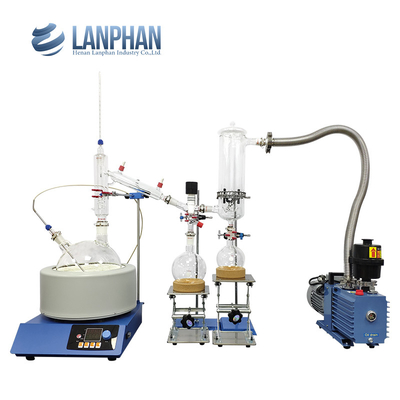 Σύντομο Crystallizer εργαστηρίων εξοπλισμού απόσταξης πορειών υψηλό borosilicate G3.3